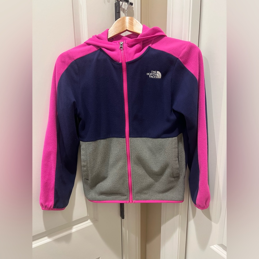 The North Face Pink and Navy Fleece Jacket